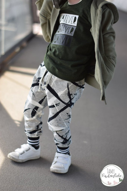 Schmale Sweatpants #SSP Kids 80 - 164 inkl. A4/ A0/ Beamerdatei