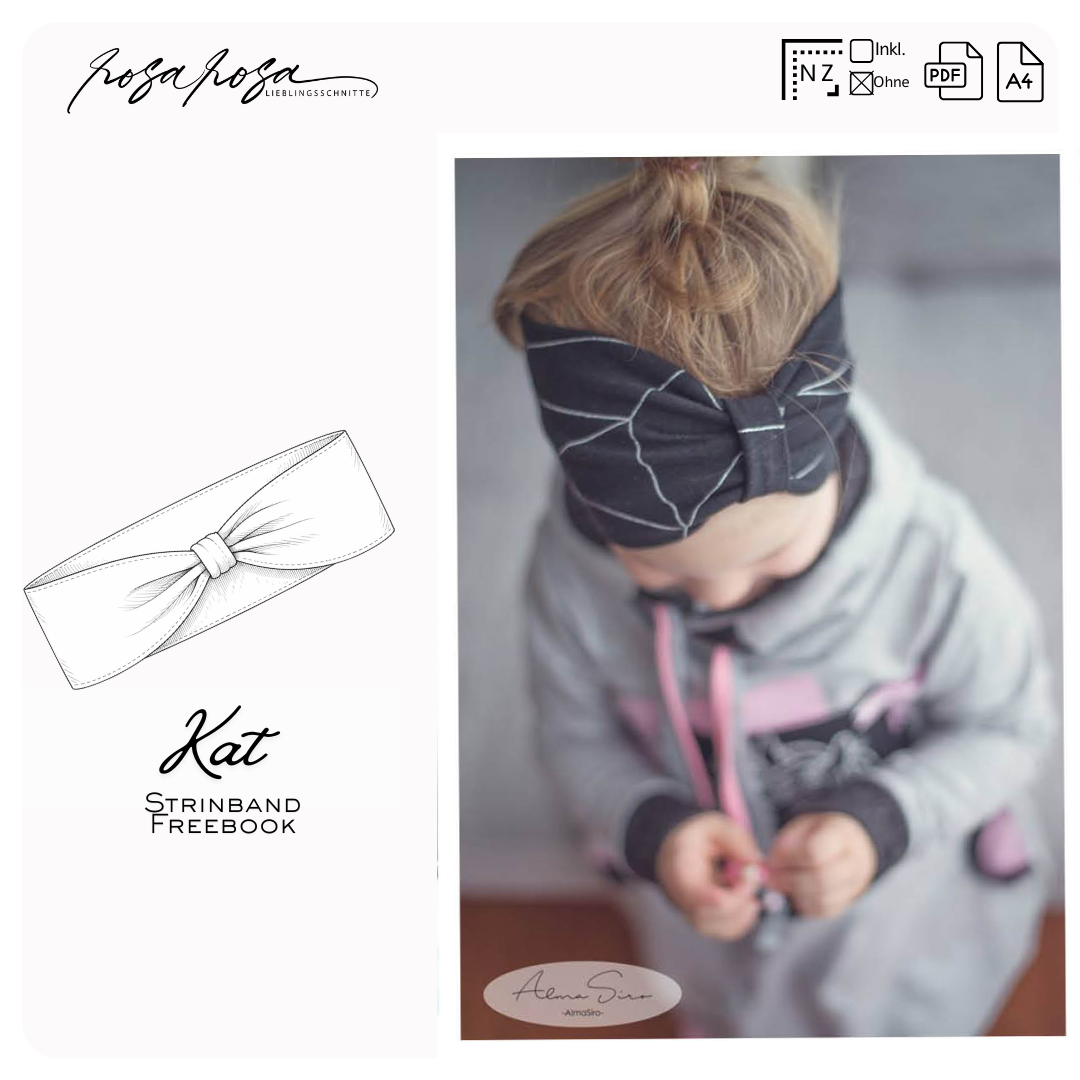 Elastisches Stirnband Schnittmuster für Babys, Kinder und Erwachsene