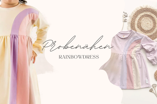 Rainbow Dress Schnittmuster Kinder Tunika Kleid mit Regenbogen