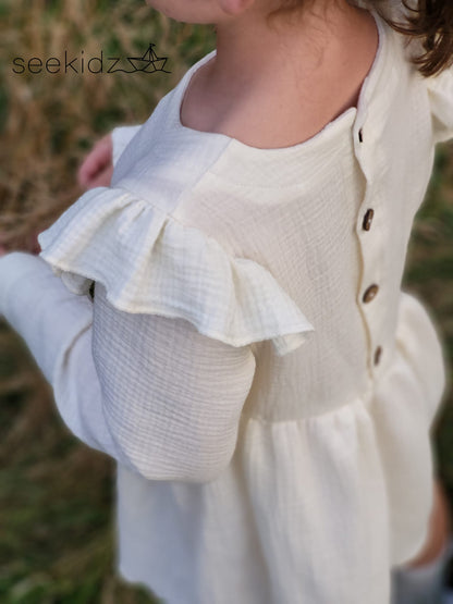Kleid/ Bluse #Musselinchen Gr. 74-146 inkl. A4/ A0/ Beamerdatei