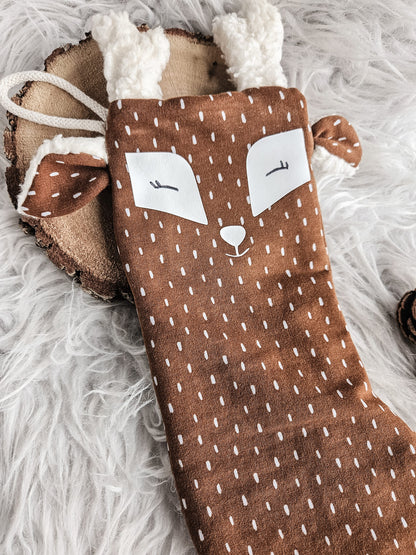 Schlichter Weihnachtsstiefel DIY festliche Dekoration nähen