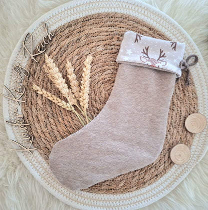 Gefütterter Nikolausstiefel selbst genäht Detailansicht