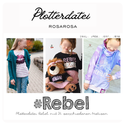 Plotterdatei-Set von rosarosa & Nikiko – 24 Motive als SVG, DXF und JPEG inkl. Übersicht und Lookbook