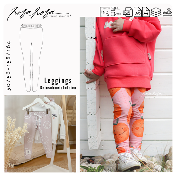 Leggins 'Beinschmeicheleien' 50/56 - 158/164 inkl. A4/ A0/ Beamerdatei
