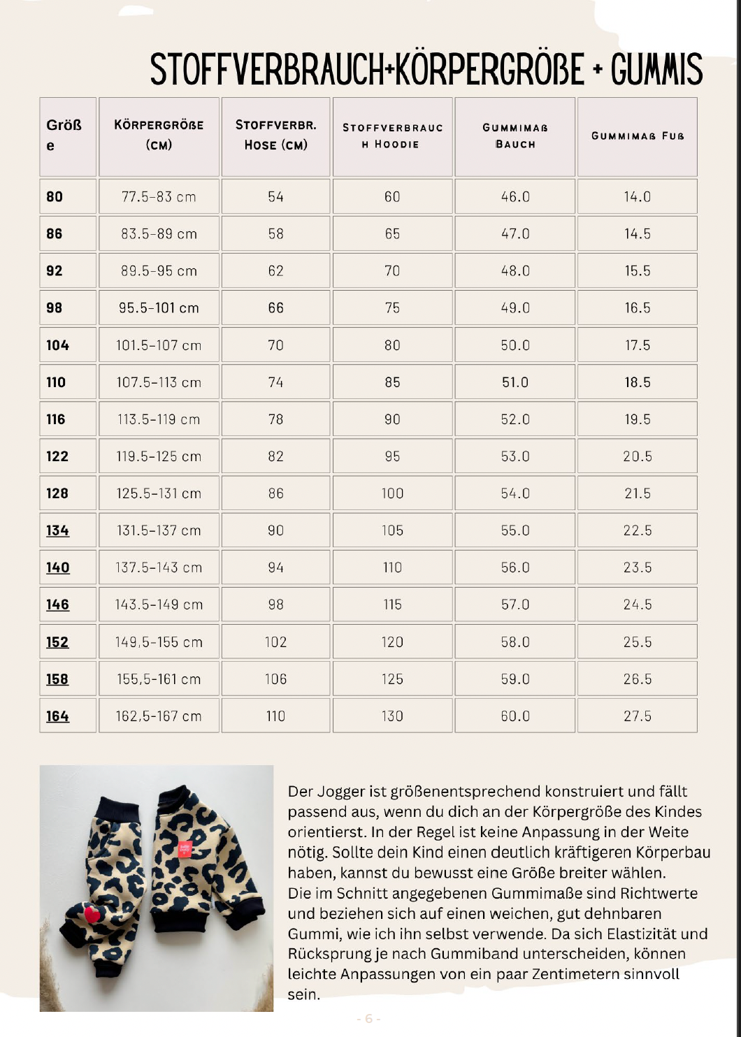 Paul & Clara Jogger Jogginganzug  – 80-164 inkl. A4/ A0/ Beamerdatei