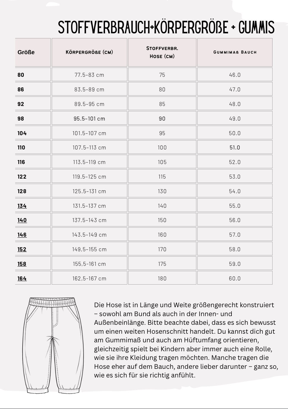 VORBESTELLUNG Nilo Barrel Pants Schnittmuster Kinder Gr. 74–164