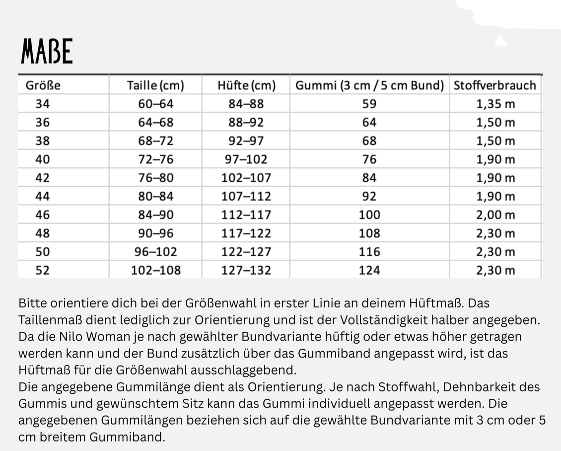 Nilo Women Schnittmuster | Barrel Pants Gr. 34–52