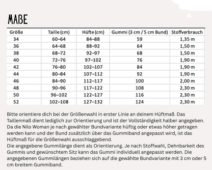 Nilo Women Schnittmuster | Barrel Pants Gr. 34–52