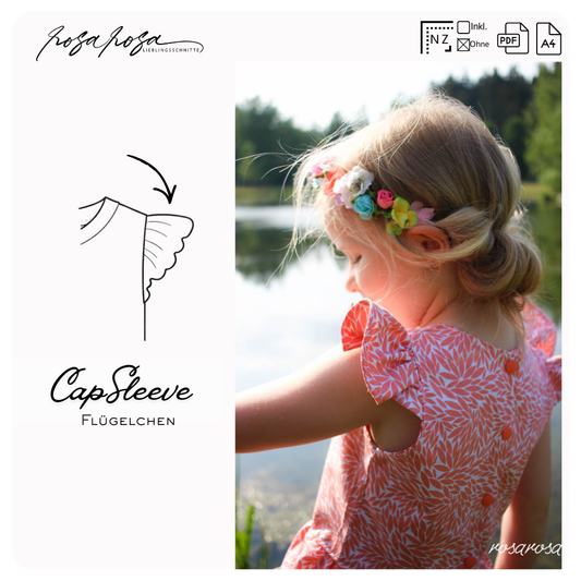 Kostenloses Add-on Cap Sleeve Flügelärmel von rosarosa für sommerliche Shirts, Kleider und Tuniken