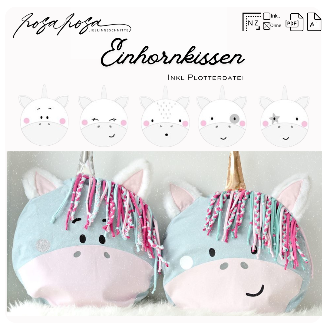 Einhornkissen nähen zur Deko