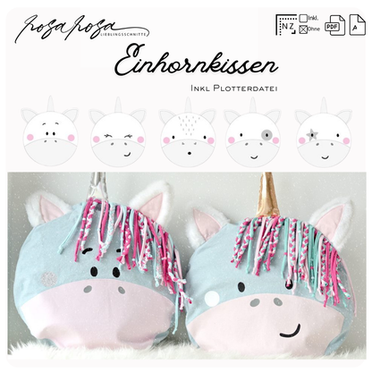Einhornkissen nähen zur Deko