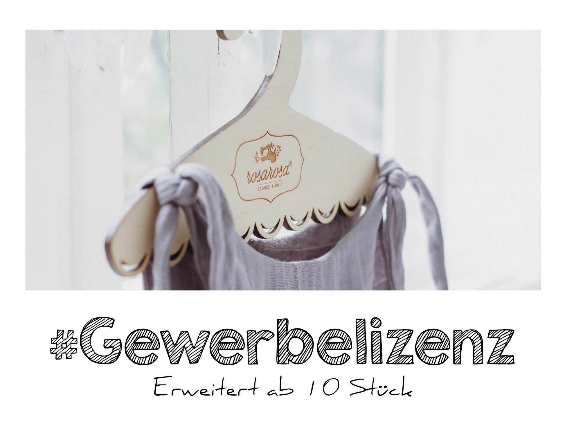 Erweiterte Gewerbelizenz rosarosa – Lizenzdokument zum Download für den gewerblichen Verkauf handgenähter Produkte ohne Stücklimit