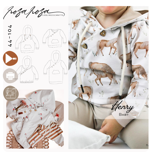 Pullover Henry Baby mit Knopfleiste am Halsausschnitt und bequemer Passform für Kleinkinder