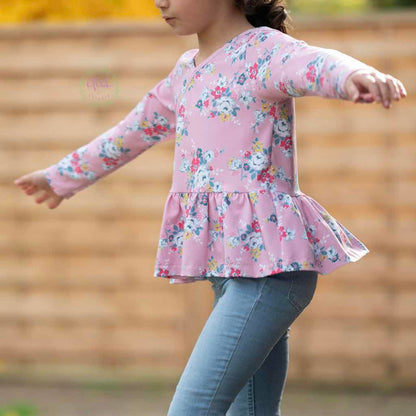 Shirt/ Kleid #Flora Gr. 74-164 inkl. A4/ A0/ Beamerdatei