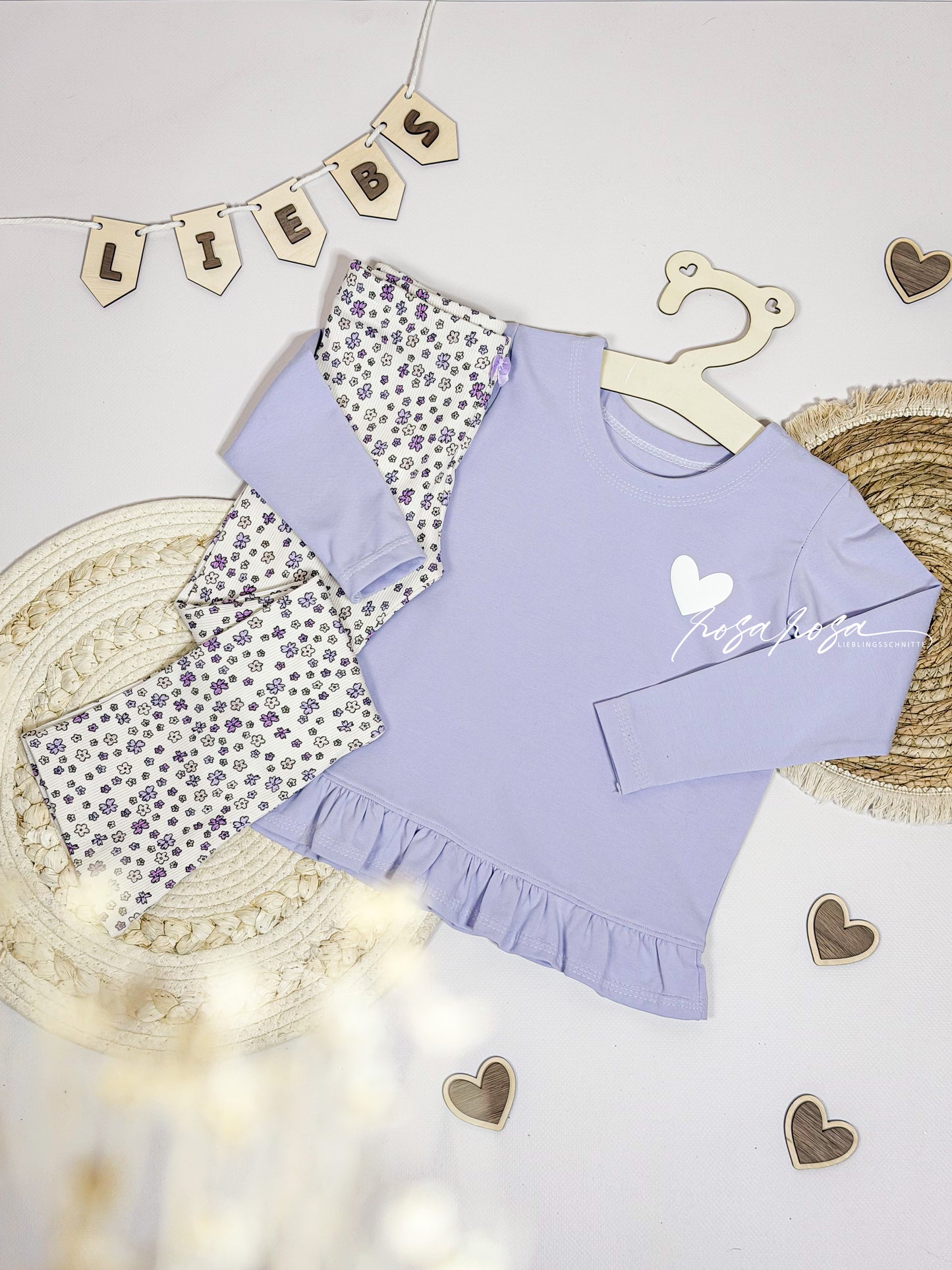 Yumyum Schnittmuster – kastiges Shirt für Mädchen mit Volantoption