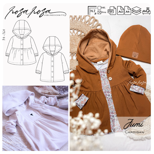 Cardigan 'Jumi' 74 - 164 inkl. A4/ A0/ Beamerdatei