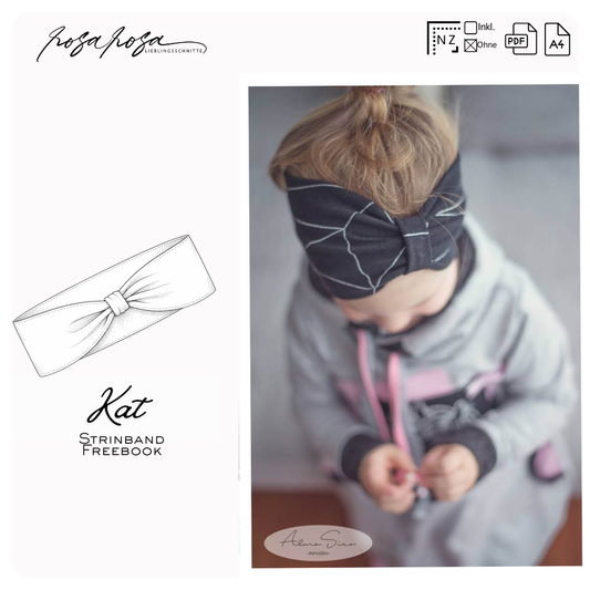 Elastisches Stirnband Schnittmuster für Babys, Kinder und Erwachsene