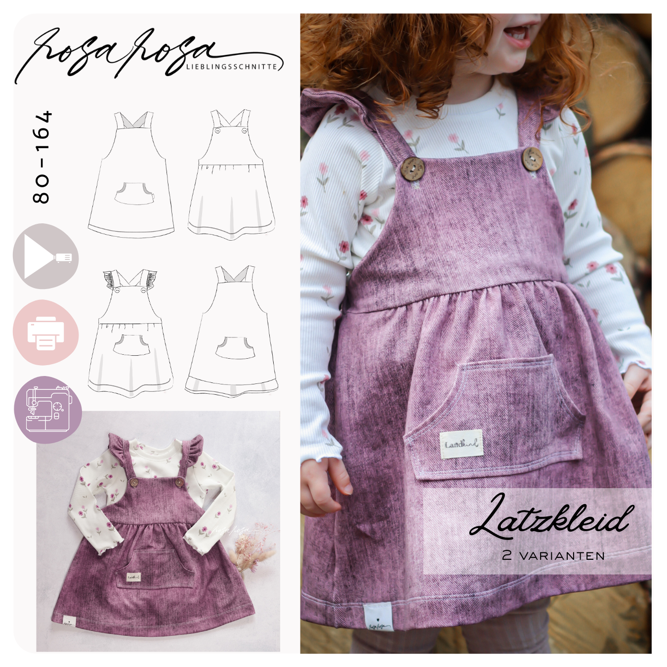 #Latzkleid 80-164 inkl. A4/ A0/ Beamerdatei