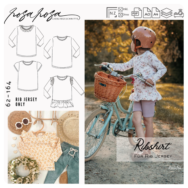 Langarmshirt #RibShirt Gr. 62-164 inkl. A4/ A0/ Beamerdatei