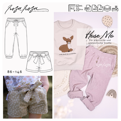 Mo Kinderhose Schnittmuster – lässige Unisex-Hose mit Taschen
