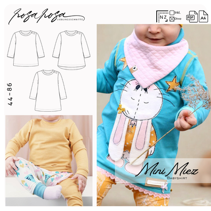 Jerseyshirt Baby mit Knopfleiste