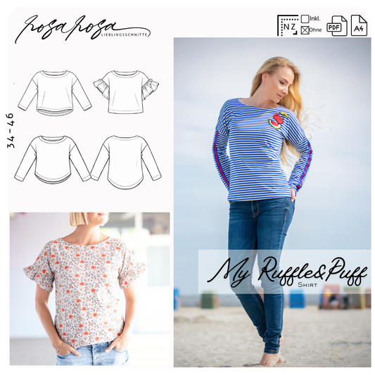 Damenshirt mit überschnittenen Schultern