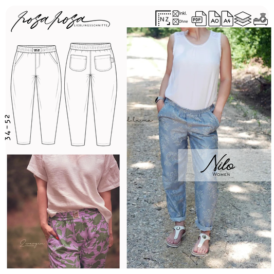 Nilo Women Schnittmuster | Barrel Pants Gr. 34–52