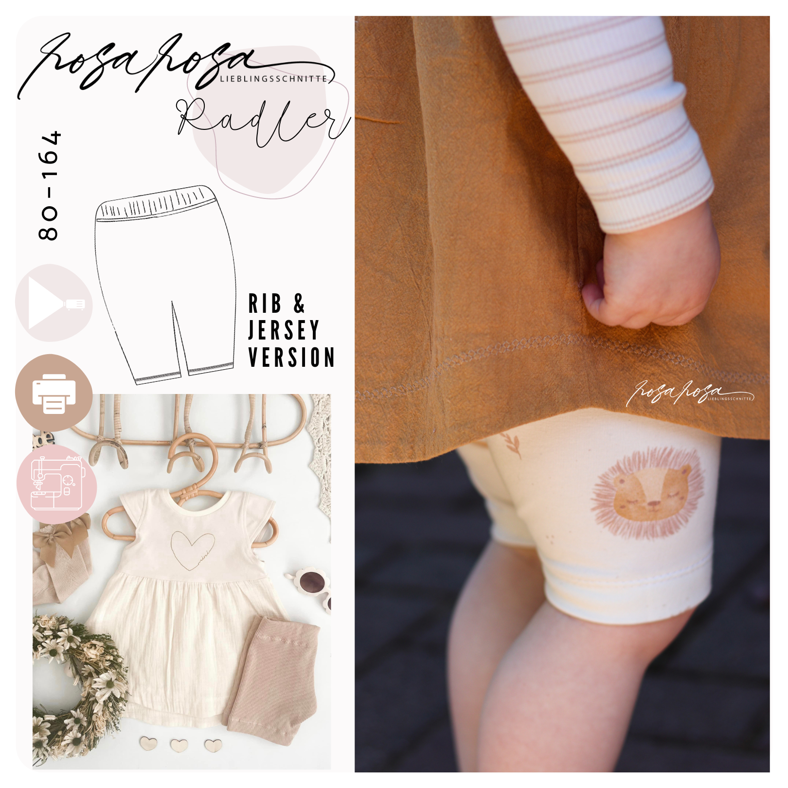 Lizenzerweiterung Radlerhose (Freebook) von rosarosa – Gewerbelizenz zum Verkauf genähter Radlerhosen