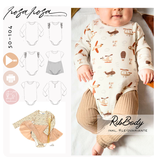 Rib Body Baby Schnittmuster aus Rib Jersey
Baby Body mit Rüschenärmeln genäht
Rib Body mit Knopfleiste vorne
Schmaler Baby Body aus Feinstrickjersey
Rib Body mit Röckchen Variante
Baby Body aus Pointelle Jersey genäht
Bequemer Baby Body ohne Knöpfe
Rib Body mit langen Ärmeln Schnittmuster
Baby Body aus Wolle Seide Stoff genäht
Moderner Baby Body Schnittmuster unisex