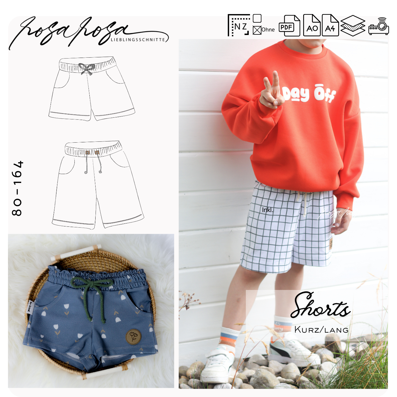 Shorts für Kinder nähen in zwei Längen