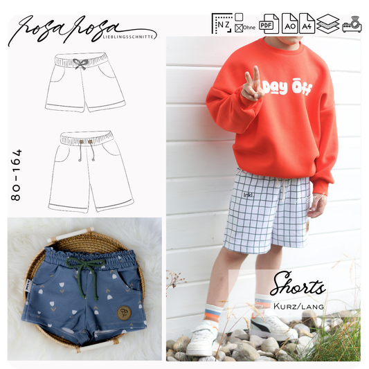 Shorts für Kinder nähen in zwei Längen