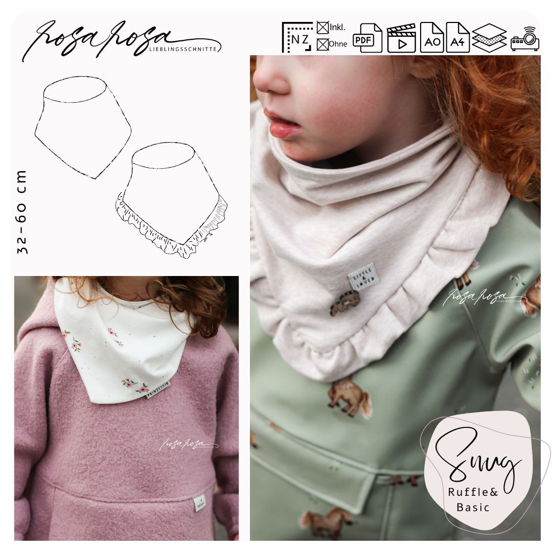 Lizenzerweiterung Ruffle & Basic Snug (Freebook) von rosarosa – Gewerbelizenz zum Verkauf genähter Stücke