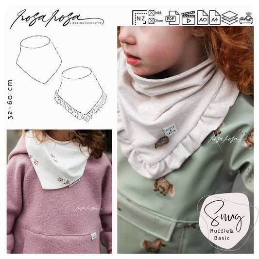 Lizenzerweiterung Ruffle & Basic Snug (Freebook) von rosarosa – Gewerbelizenz zum Verkauf genähter Stücke