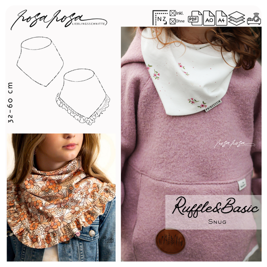 Snug Loop Schnittmuster – kuscheliger Schlauchschal für Kinder und Erwachsene