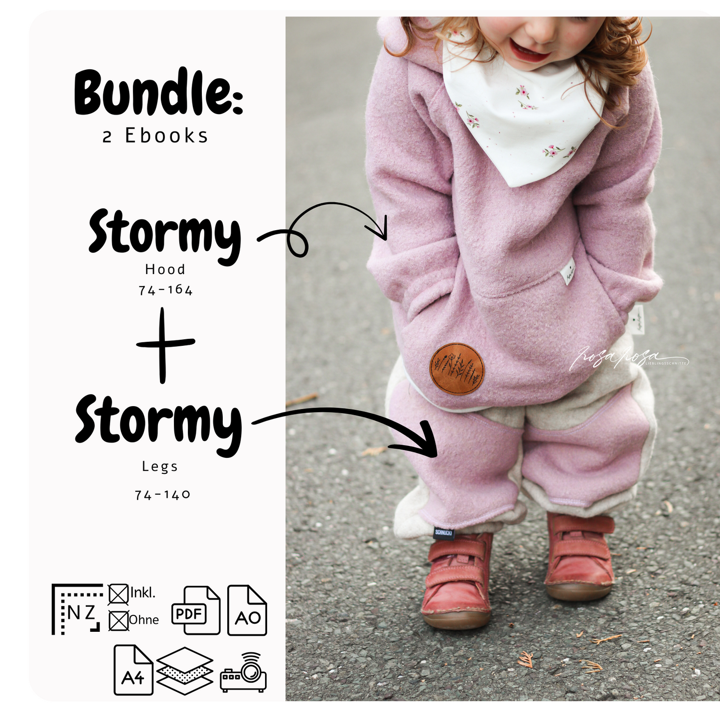 Bundle Schnittmuster Stormy Hood und Stormy Legs