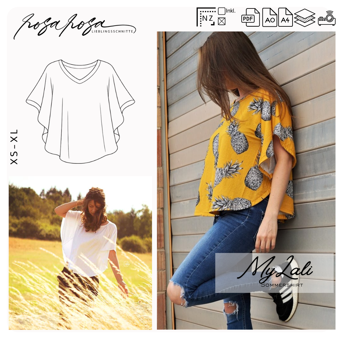 Sommershirt #MyLali Gr. XS - XL inkl. A4/ A0/ Beamerdatei