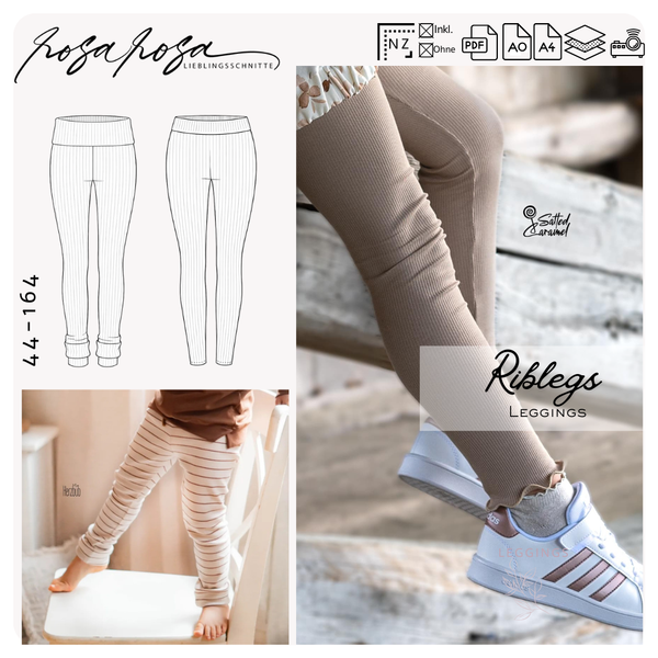 Leggings #Riblegs Gr. 44-164 inkl. A4/ A0/ Beamerdatei